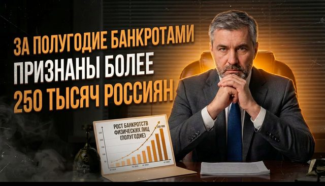 За полугодие банкротами признаны более 250 тысяч россиян