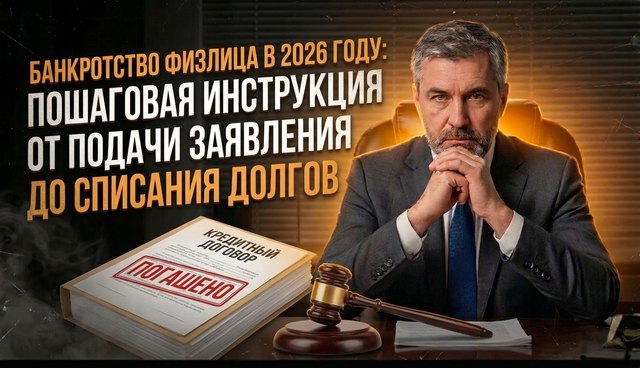 Банкротство физлица в 2026 году: пошаговая инструкция от подачи заявления до списания долгов