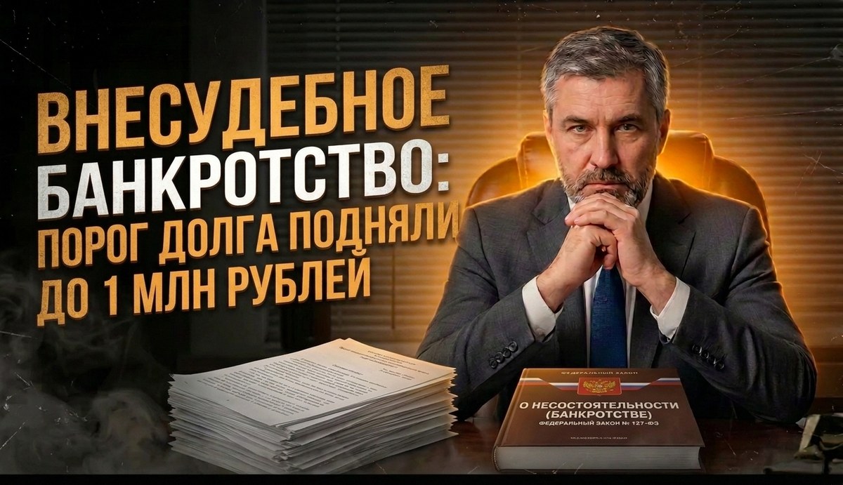 Внесудебное банкротство: порог долга подняли до 1 млн рублей